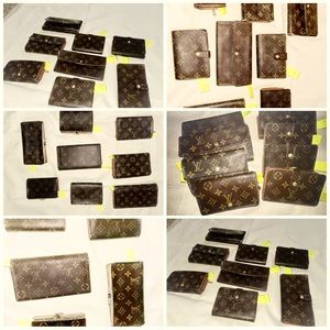 Lot Bundle 7 Louis Vuitton Wallets!! Authentic Monogram Luxury LV w/serial #’s!